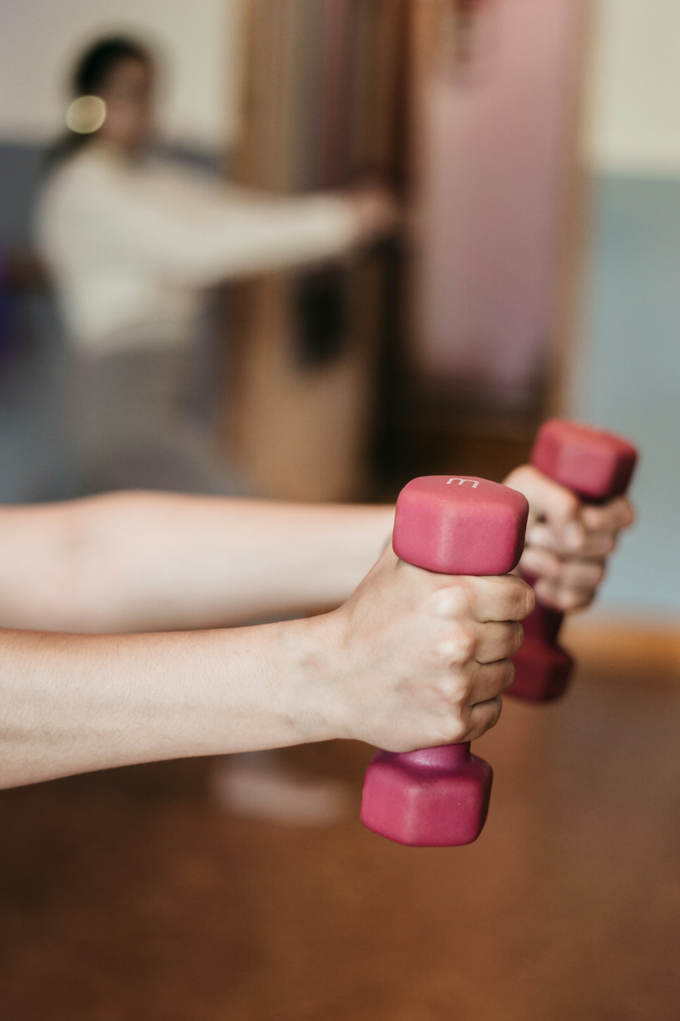 Hand weights and exercise equipment used for rehabilitation programs